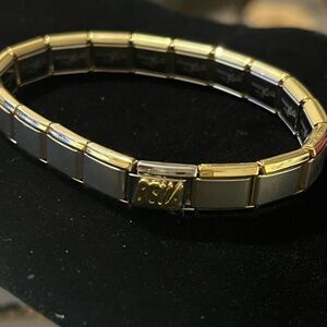 Persona Links Italy Gold and Silver Italian Charm Bracelet